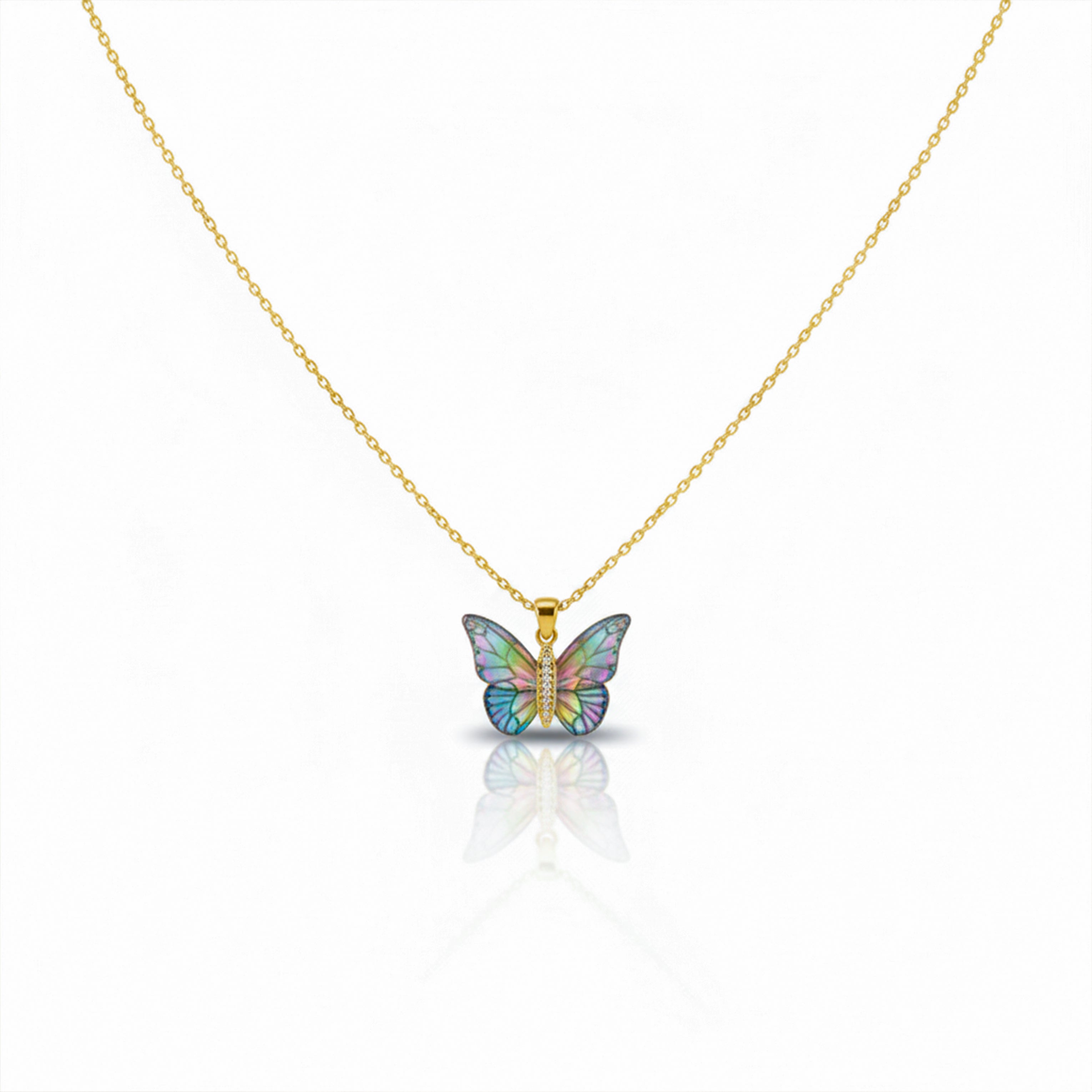 Women Necklace Ethereal Butterfly Gold jewellery - Finora Jewels
