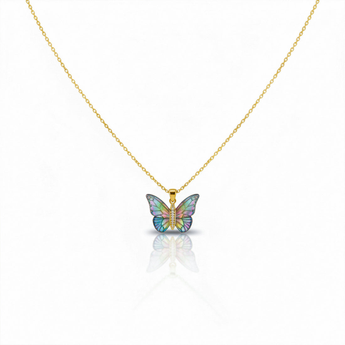 Women Necklace Ethereal Butterfly Gold jewellery - Finora Jewels