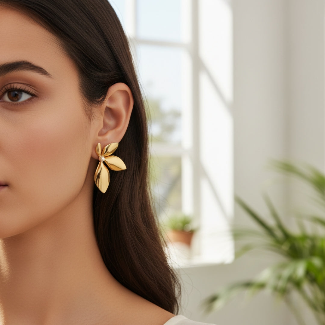 Gold Flora Women Earring GWE -8
