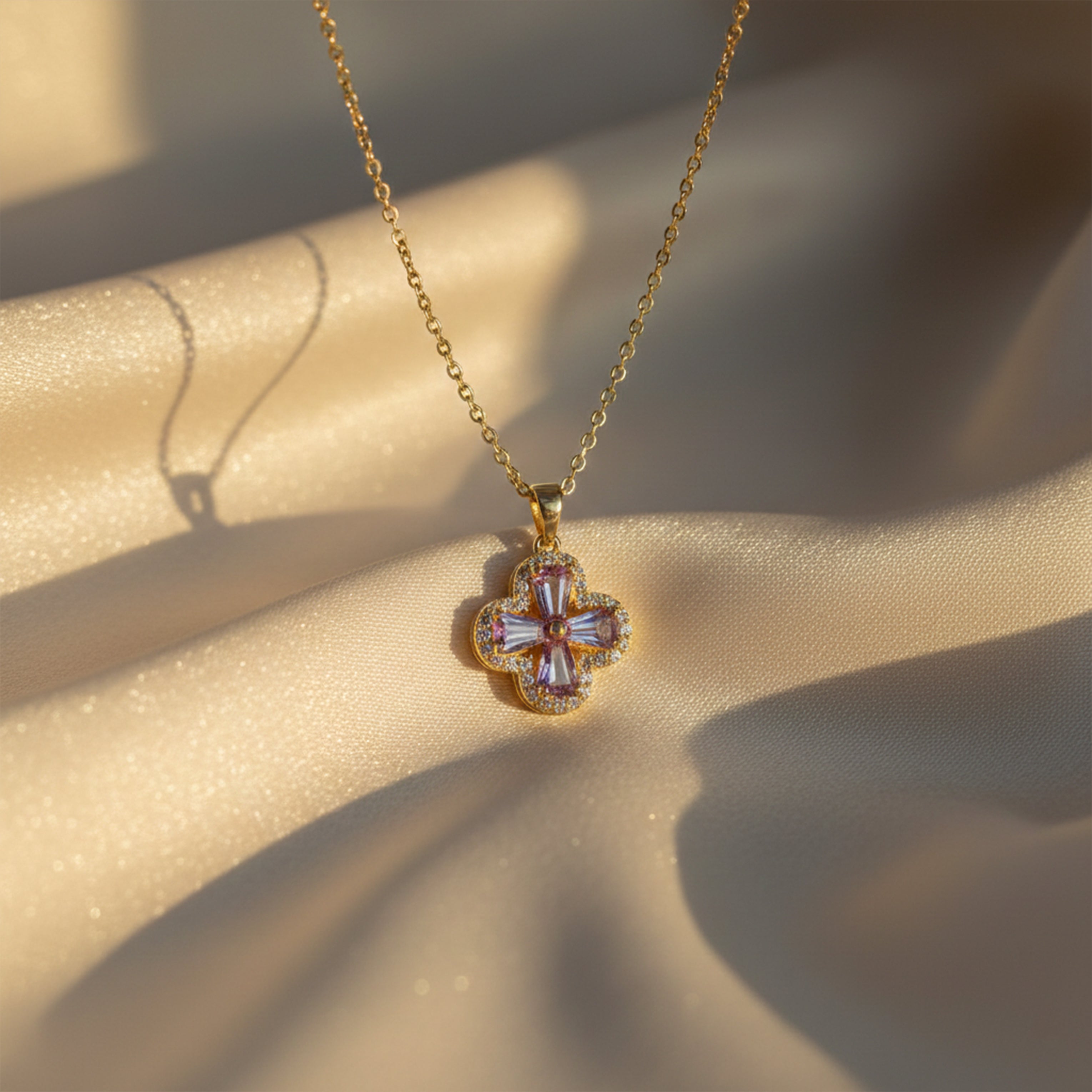 Lilac Foliage Locket Link Set GWN -97