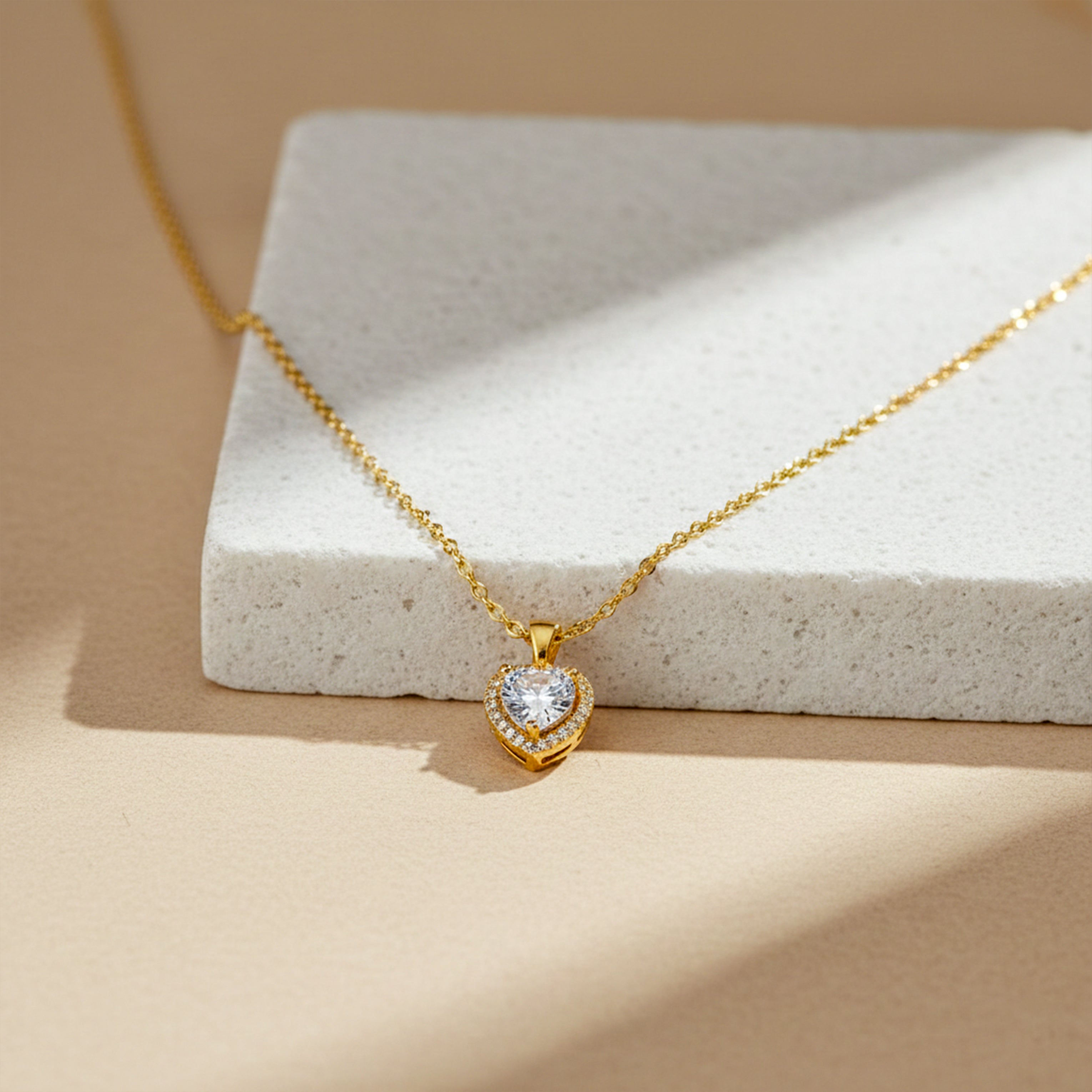 Lustrous Love-Cut Cubic Zirconia Women Neckless GWN -75