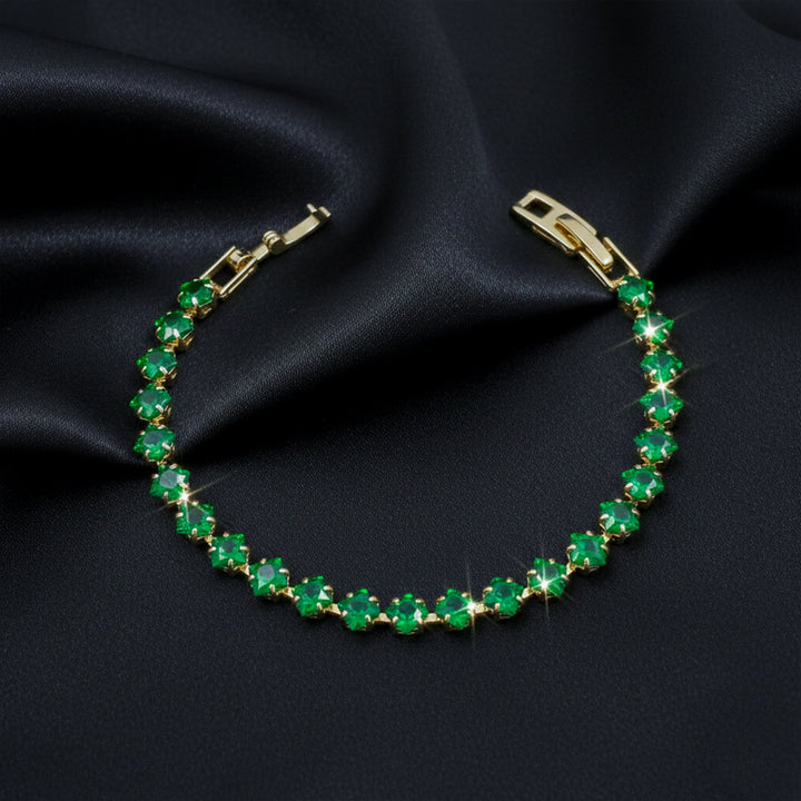 Emerald Clover Tennis Bracelet