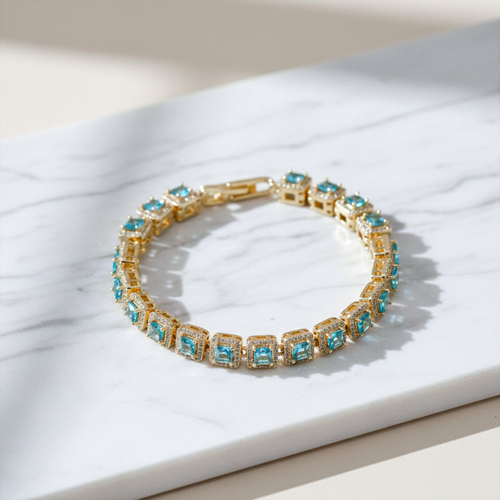 Gold Plated Blue Bracelet