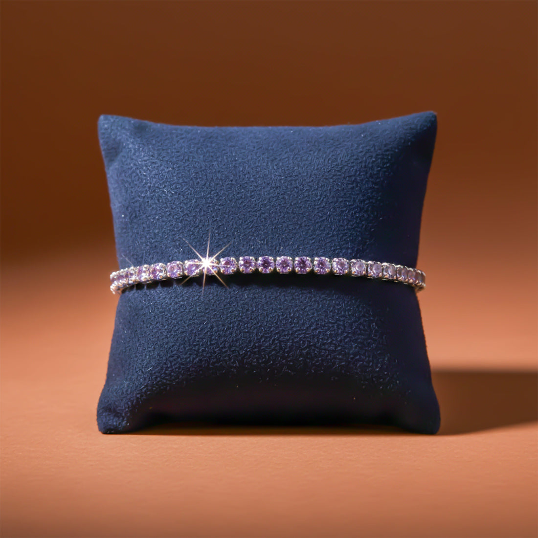 Regal Lilac Cubic Zirconia Kangan GEB -56