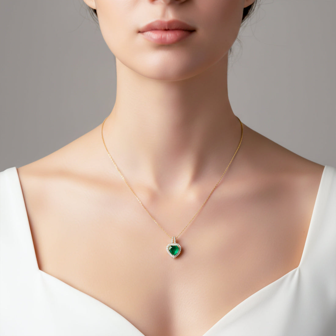 Verde Love Encircled Locket Link Set GWN -69