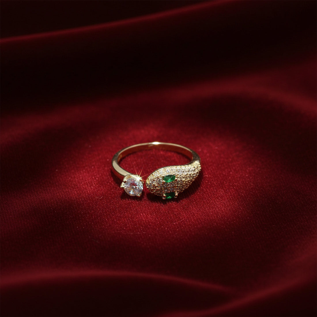 Gold-Toned Verde Serpent Unclosed Band GWR -79