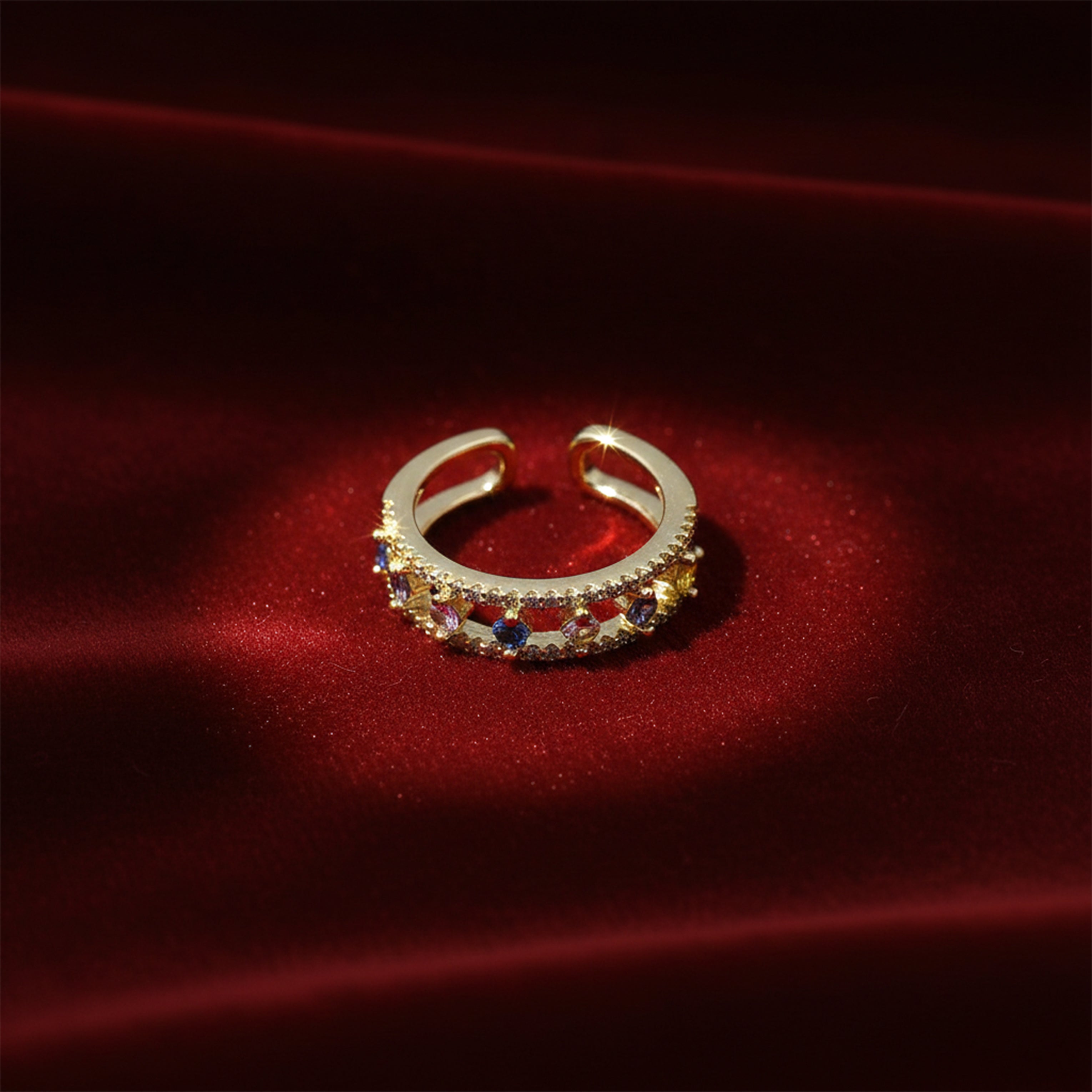 Gold-Toned Rainbow Band GWR -43