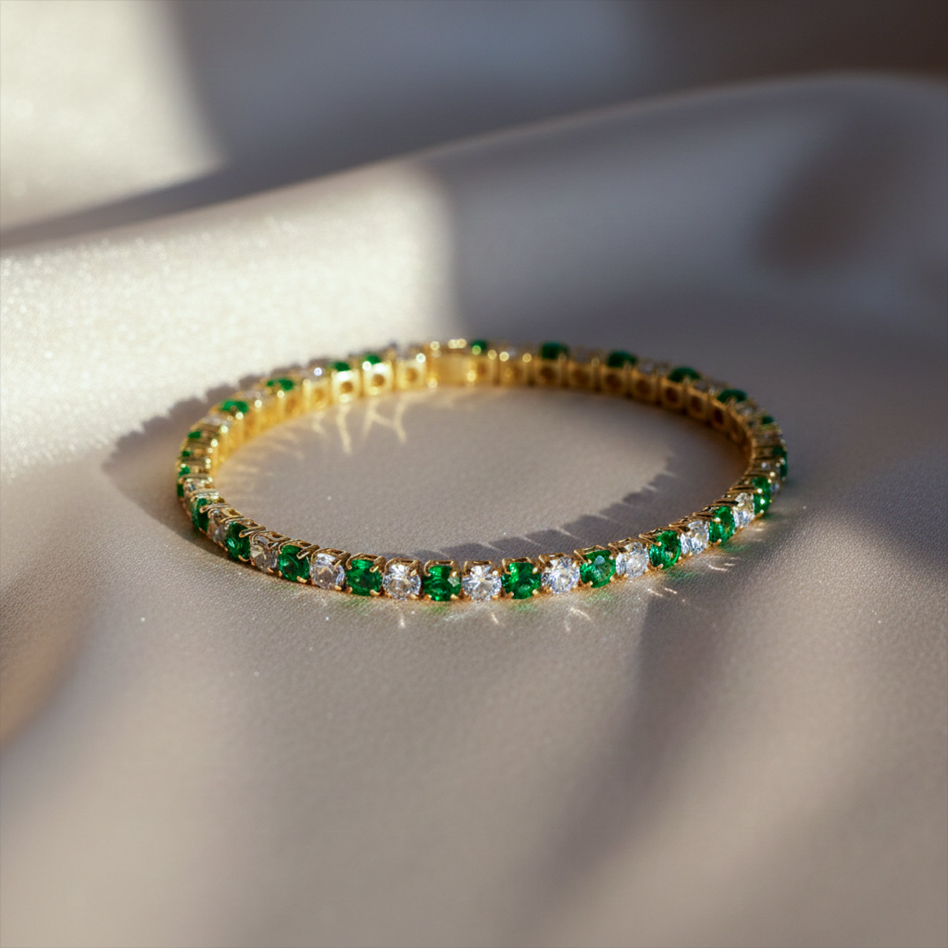 Verde & Zirconia Stone Line Kangan GWB -62