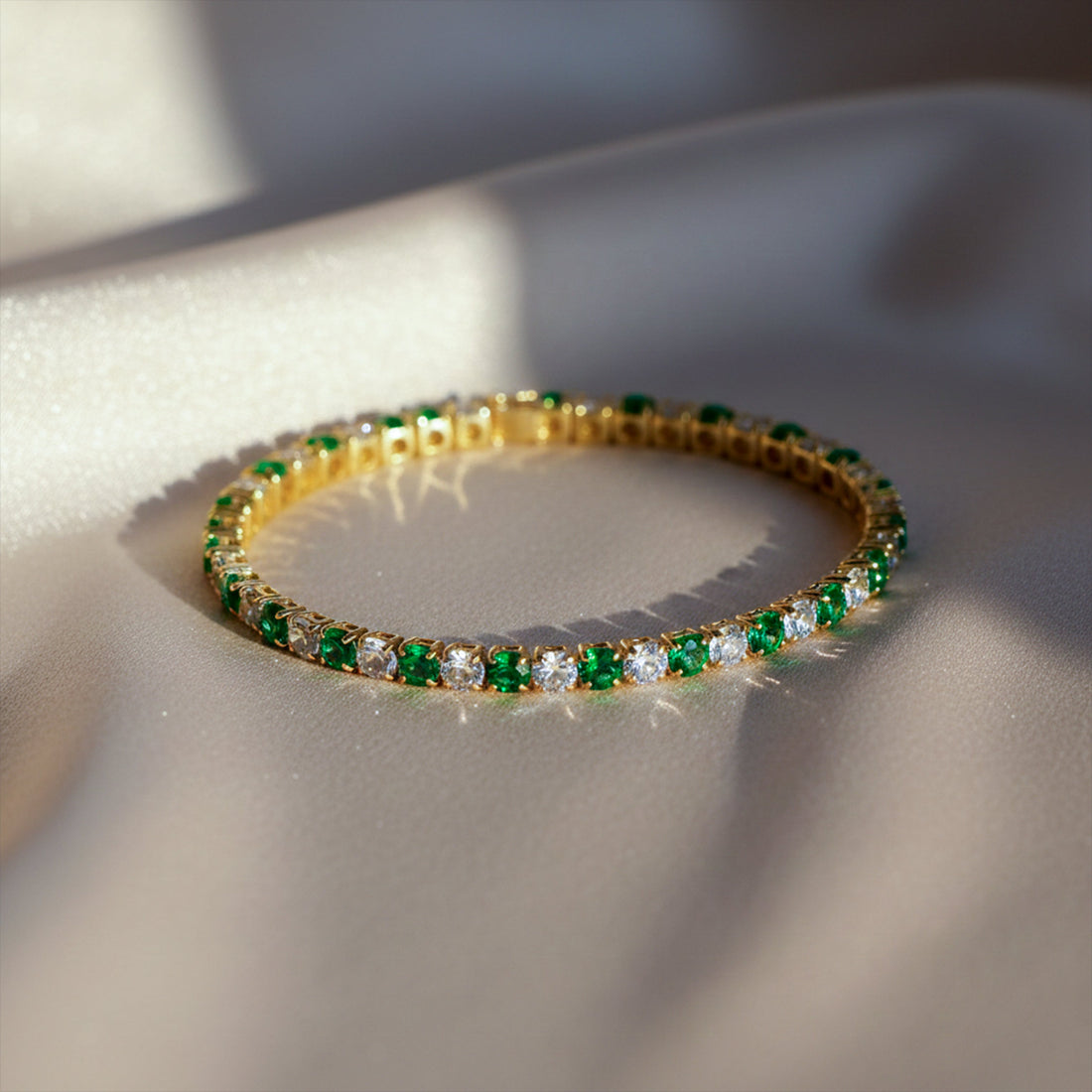 Verde & Zirconia Stone Line Kangan GWB -62