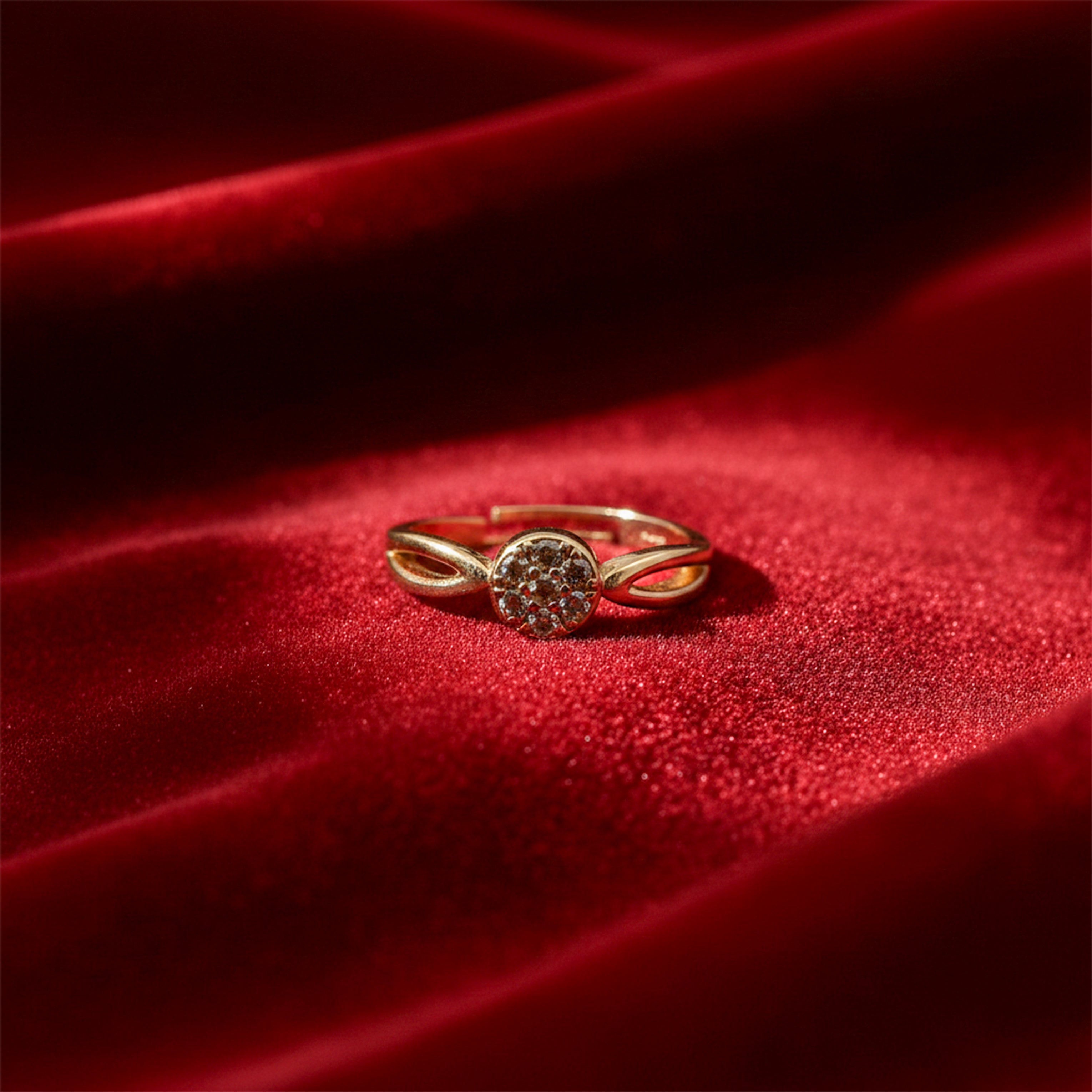 Gold-Toned Encircled Accent Band GWR -13