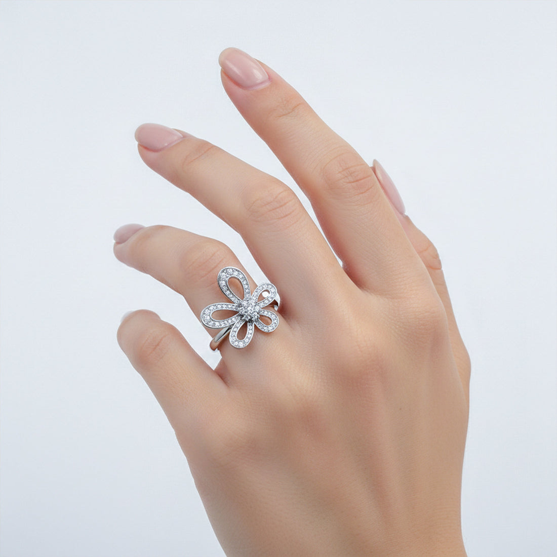 Silver Bloom Sparkle Band GWR -27