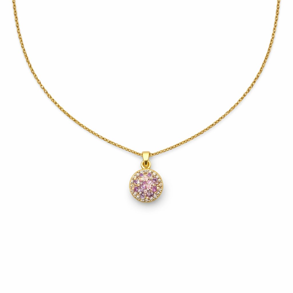 Amethyst-Purple Cubic Zirconia Women Neckless GWN -89