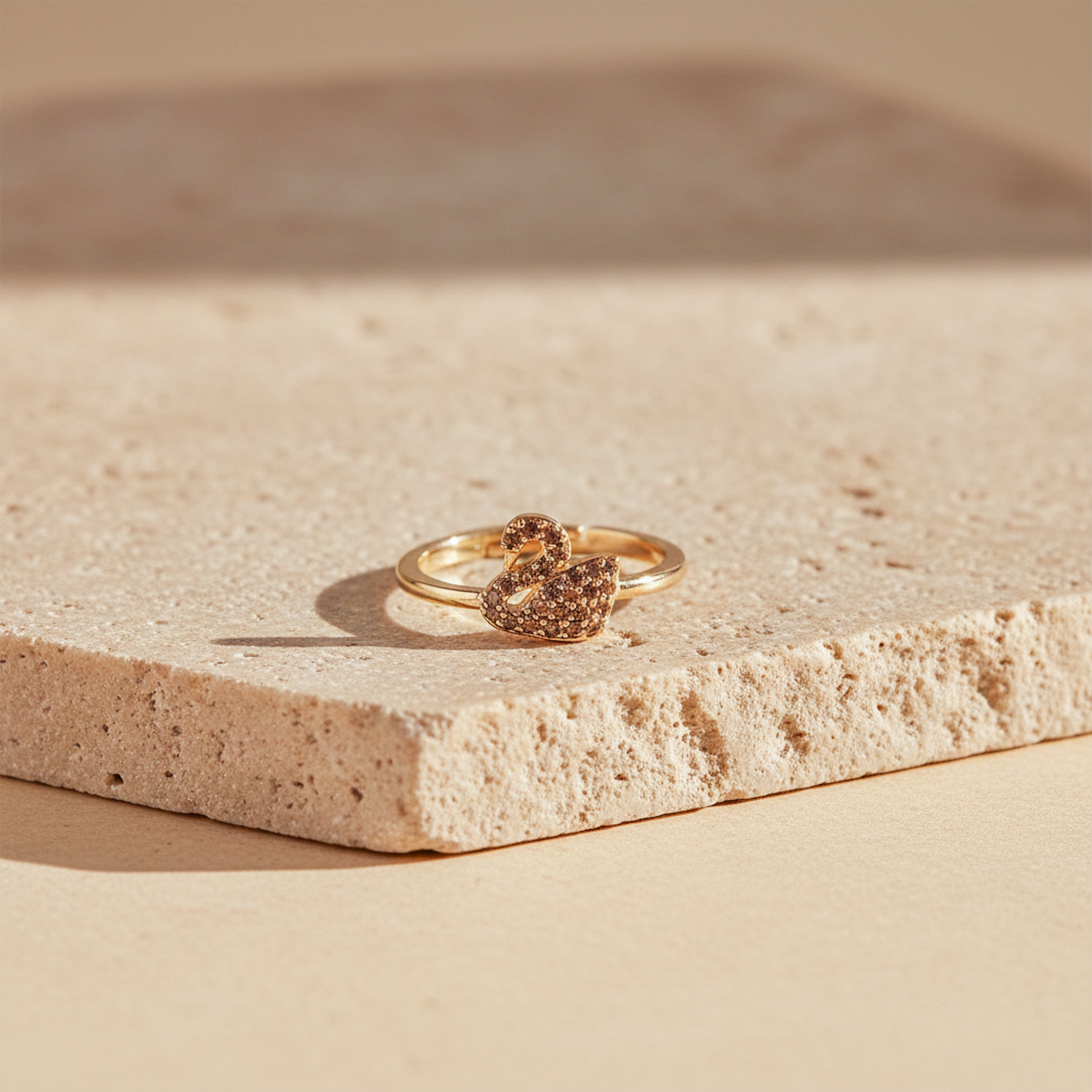 Gold-Toned Swan Sparkle Band GWR -12