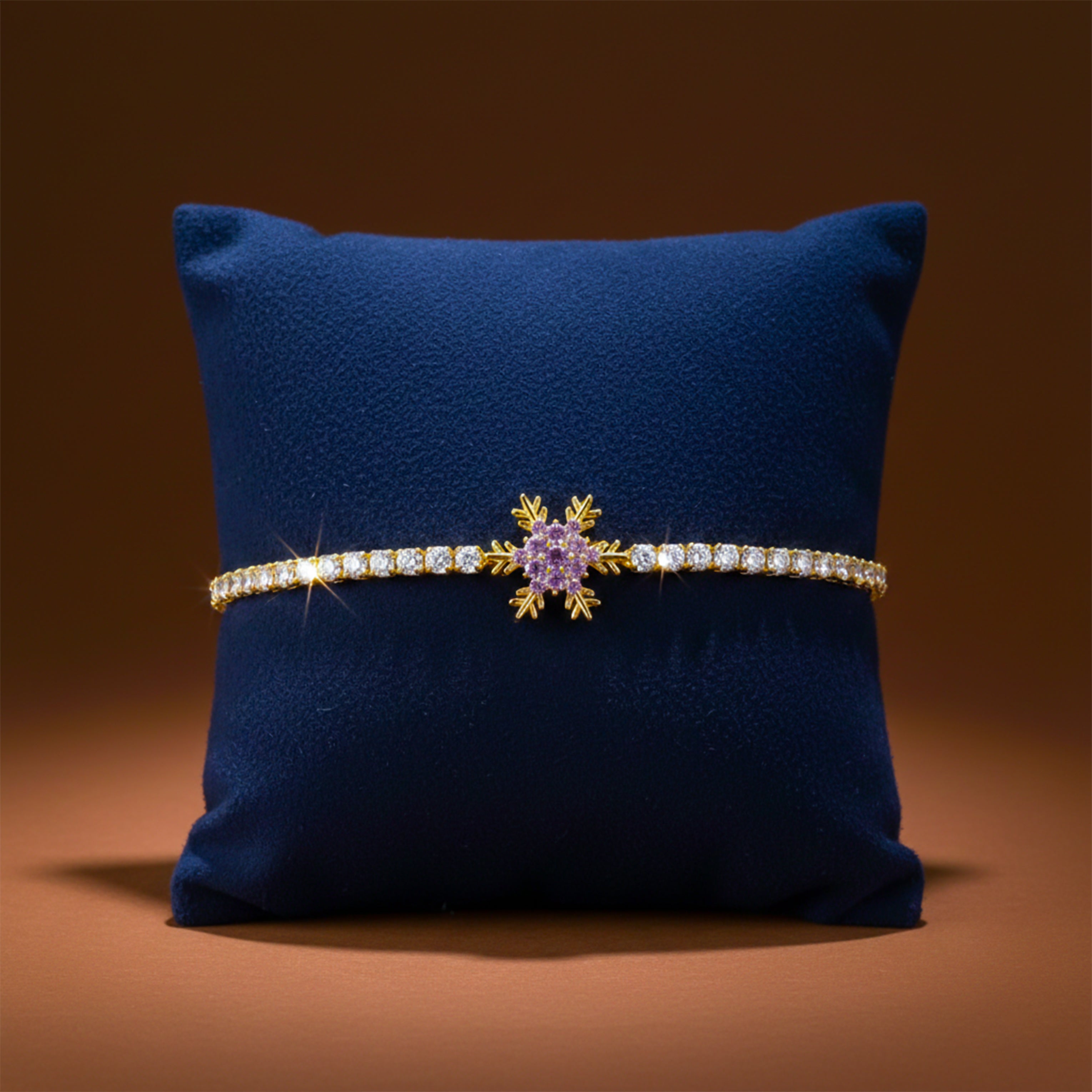 Women Bracelet Purple Snowflake Gold jewellery - Finora Jewels