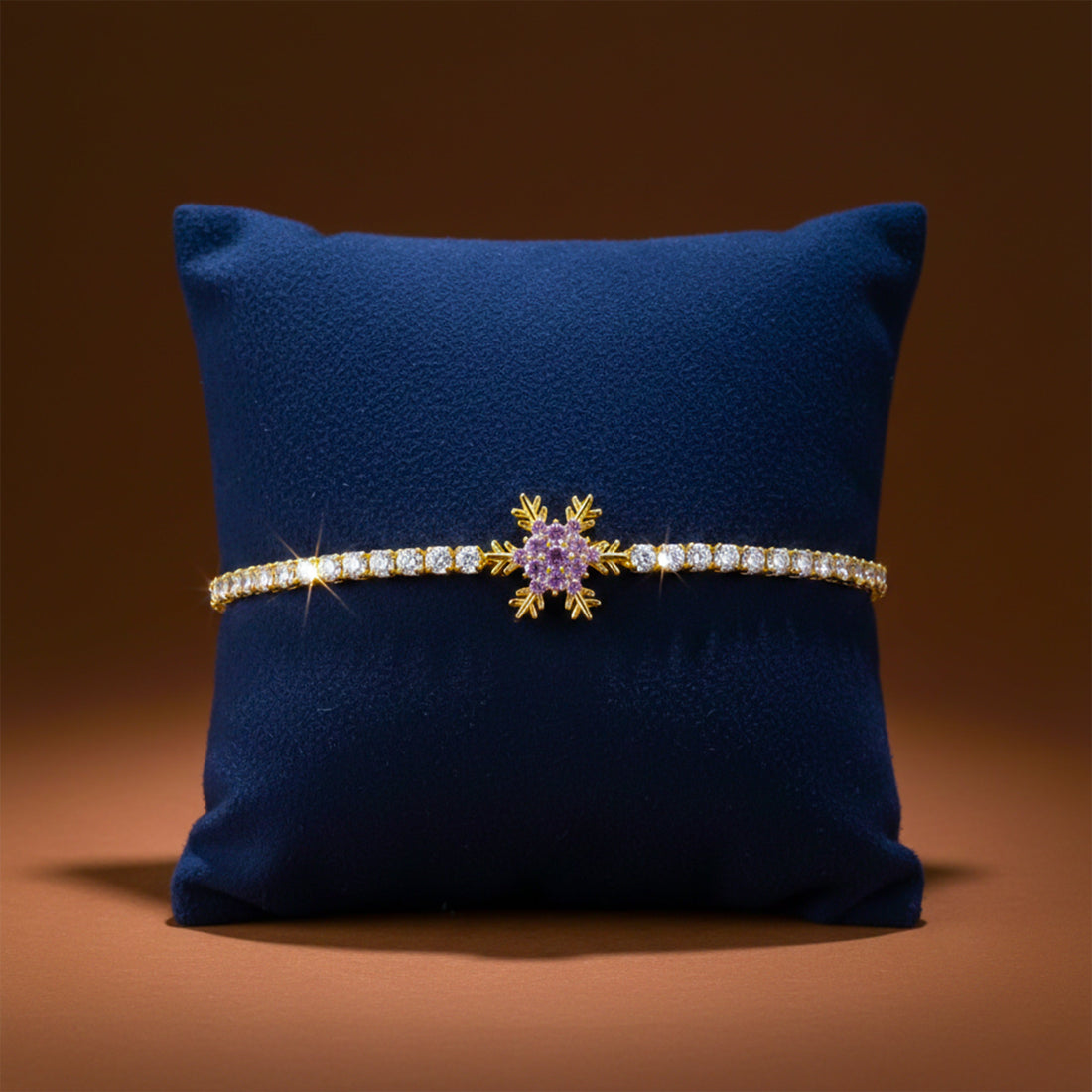 Women Bracelet Purple Snowflake Gold jewellery - Finora Jewels