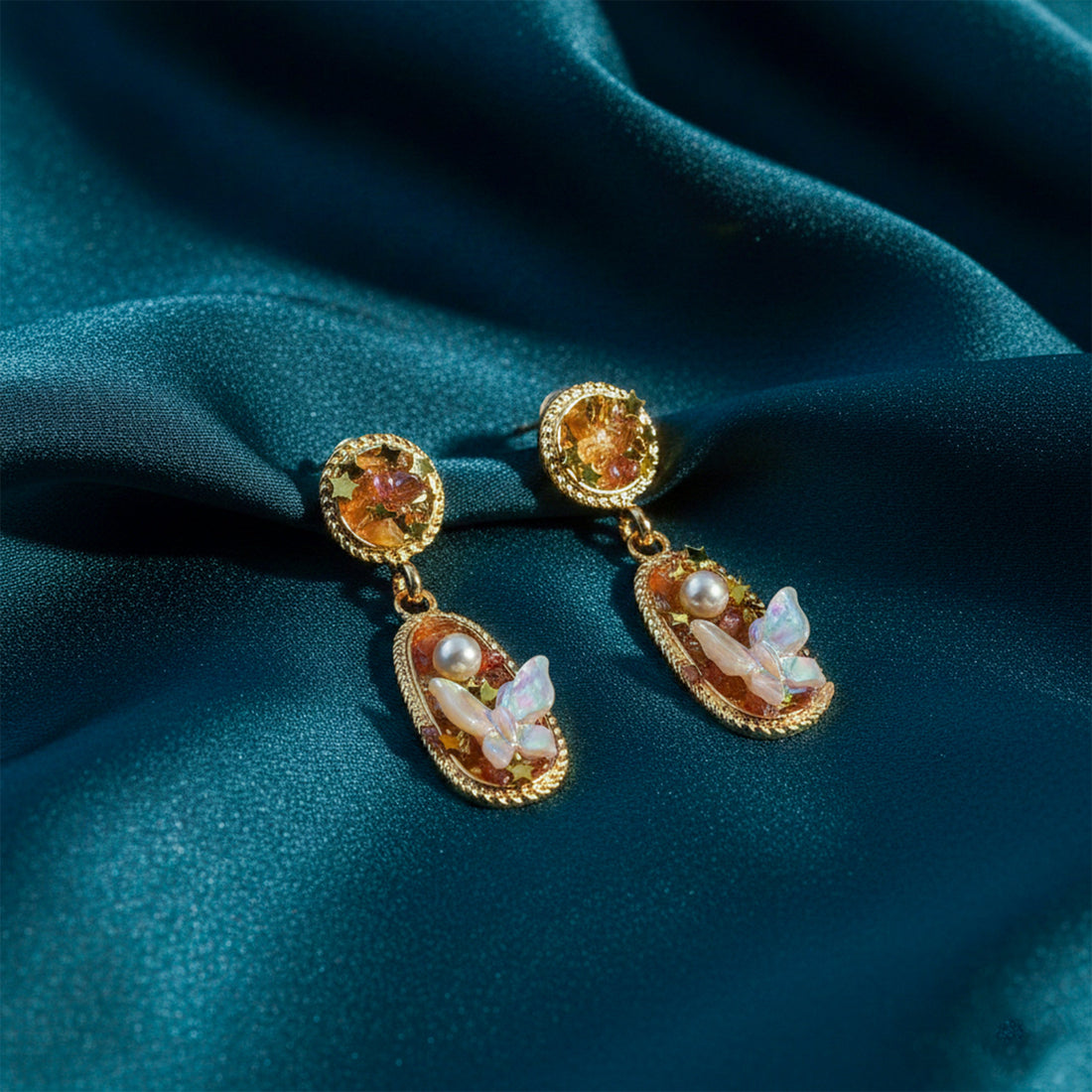 Butterfly Stud Earrings for women in Gold - Finora Jewels