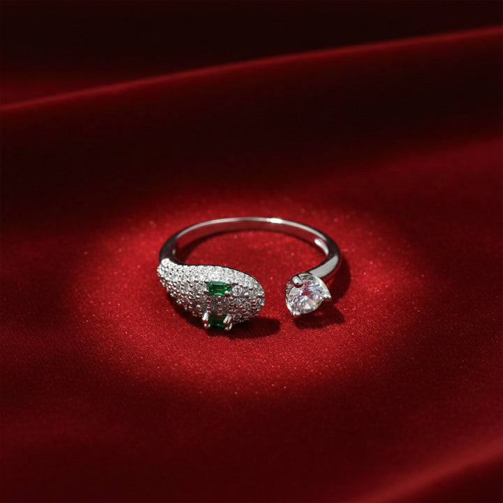 Emerald Spark Snake Ring