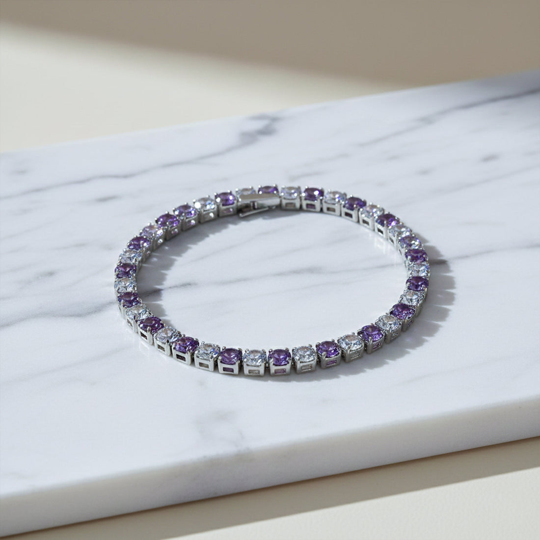 Amethyst & Zirconia Stone Line Kangan GWB -60