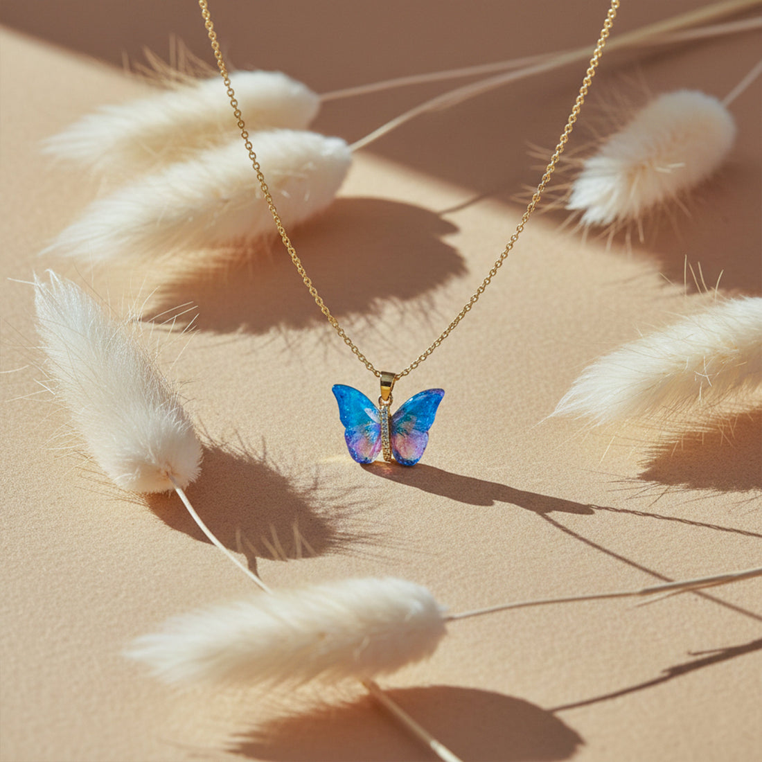 Aurora Papillon Locket Link Set in Gold Finish GWN -155