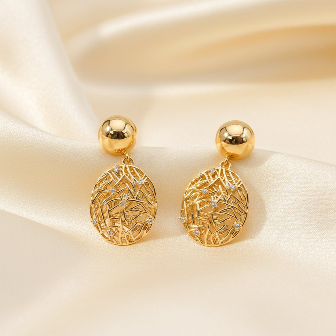 Sunora Weave Drops Ear Studs GWE -13