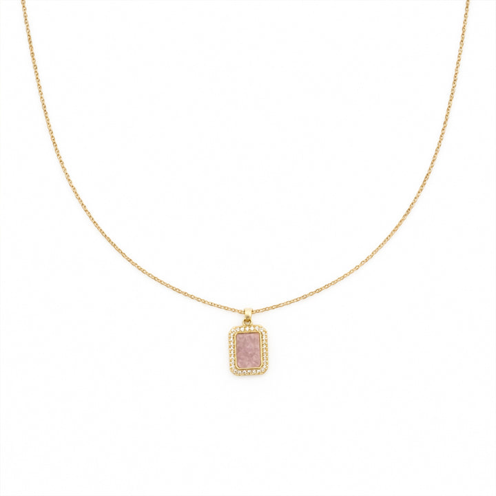 Rosette Oblong Encircled Locket Link Set GWN -152