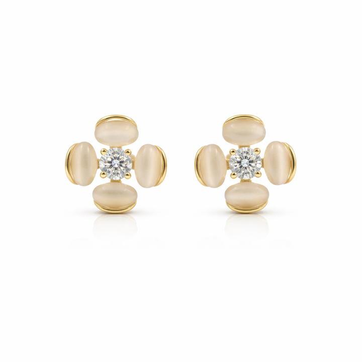 Moti Bloom Post Ear Studs GWE -107