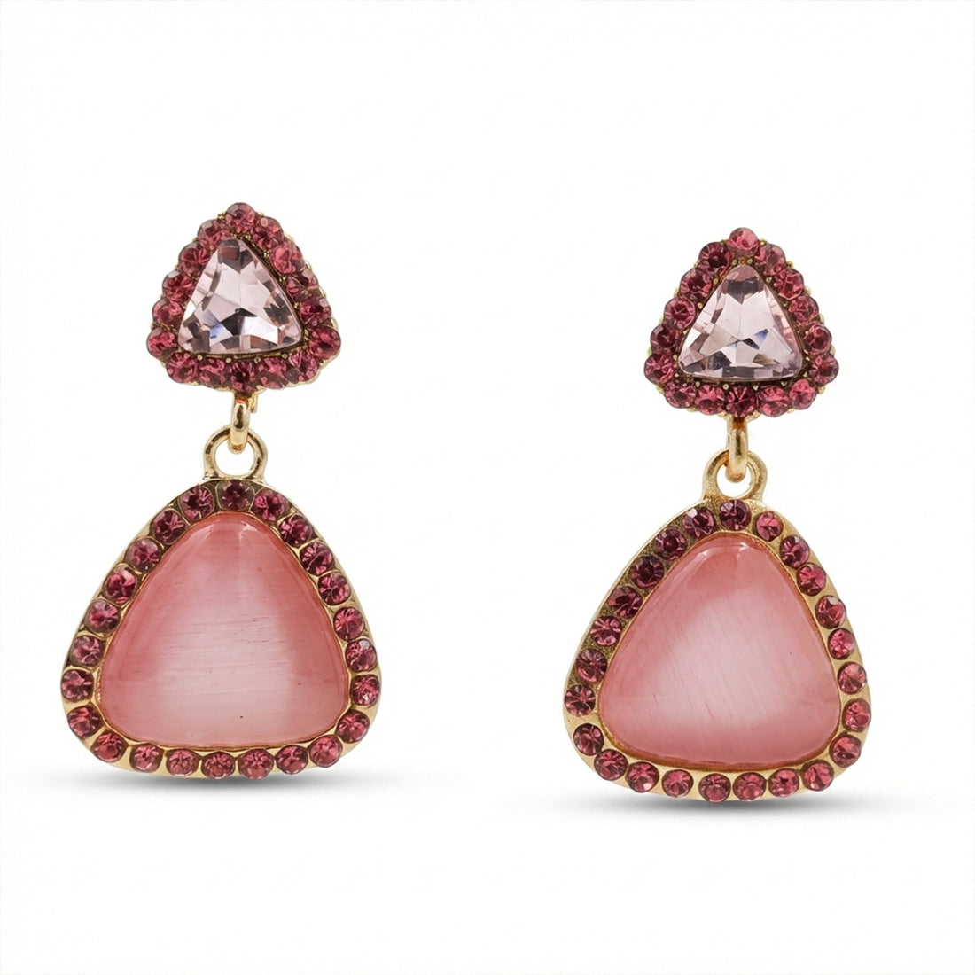 Women Stud Earrings Crystal Drop Gold jewellery - Finora Jewels