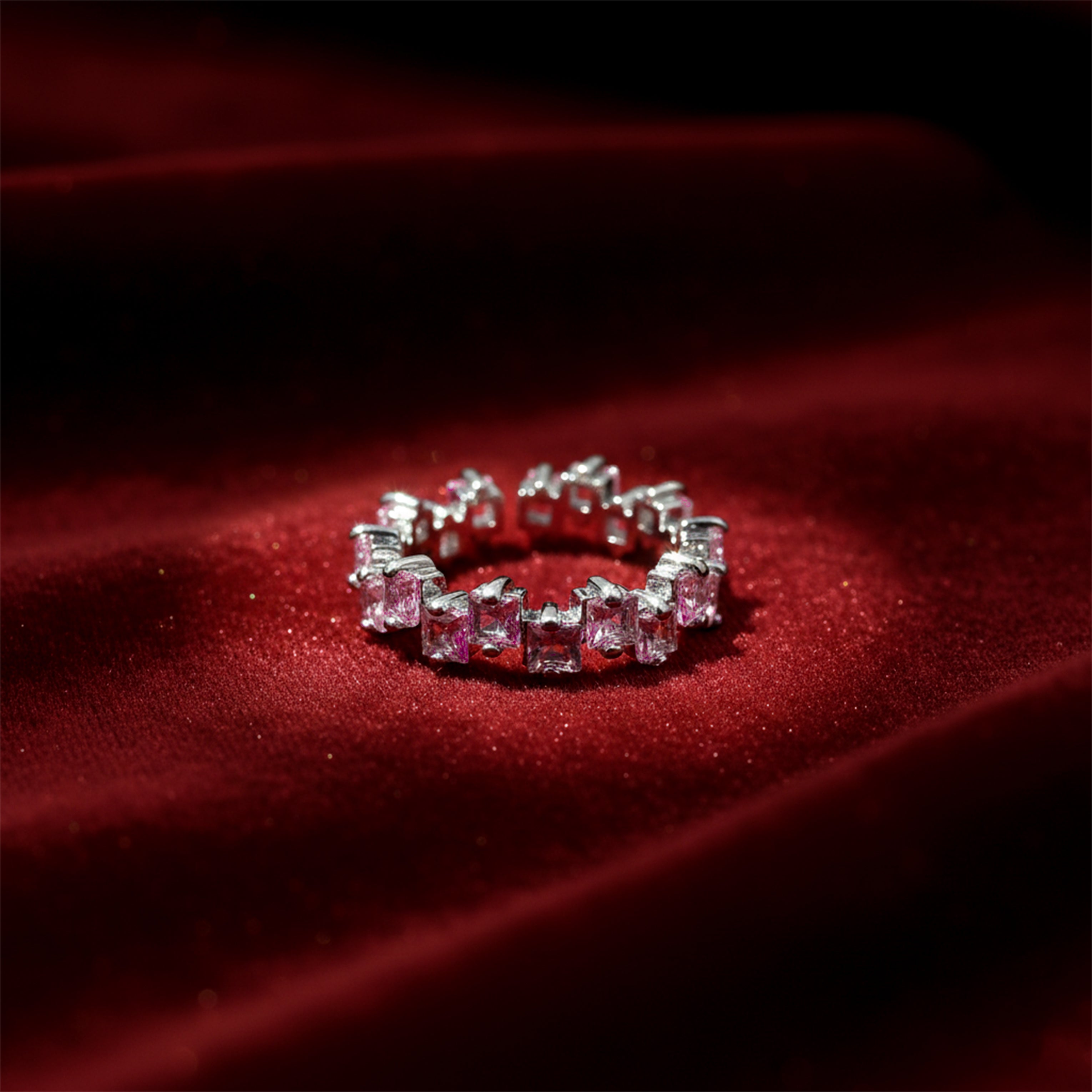 Rosette Square-Cut Eternity Band GWR -28