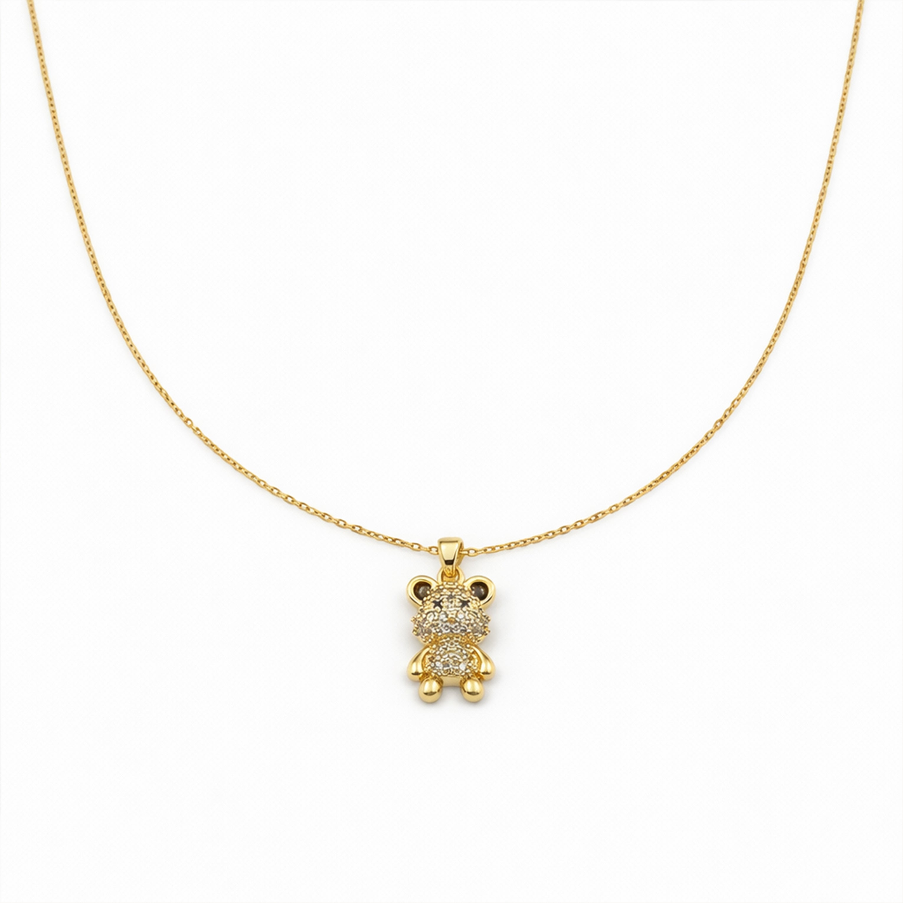 Teddy Cubic Zirconia Locket Link Set GWN -133