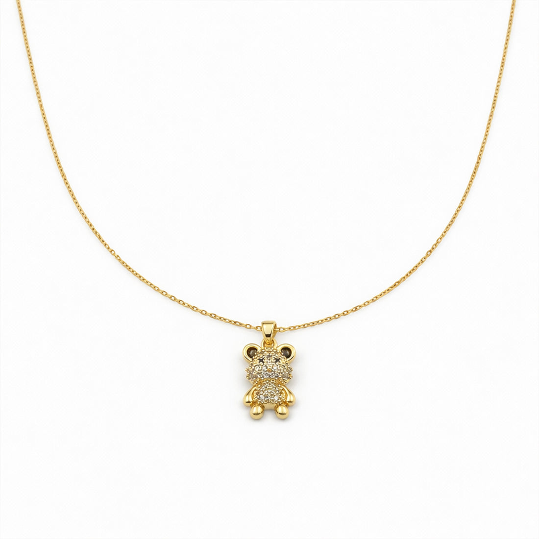 Teddy Cubic Zirconia Locket Link Set GWN -133