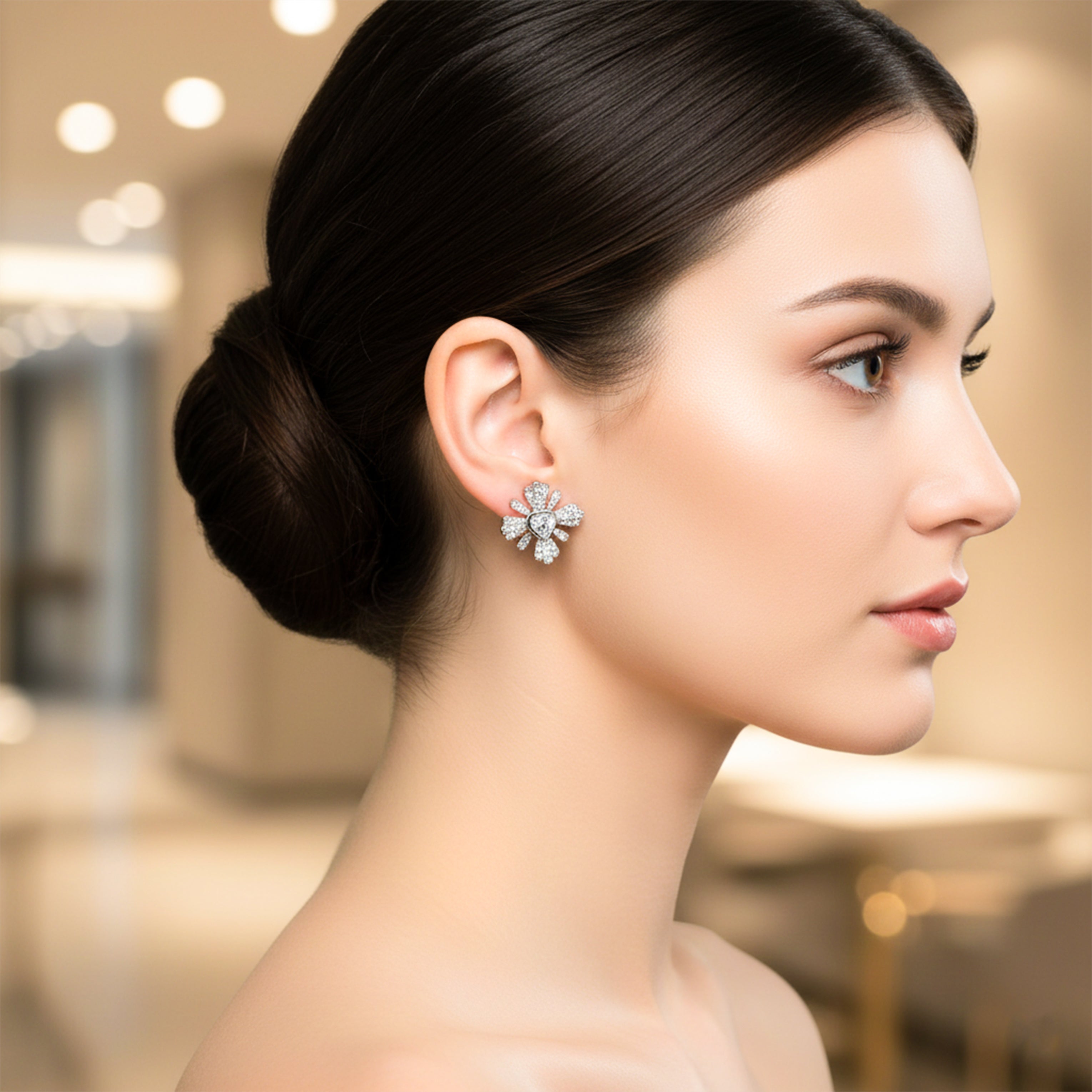 Luminous Love Bloom Studs GWE -104