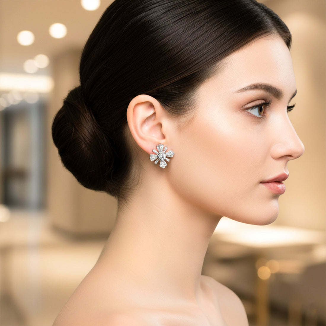 Luminous Love Bloom Studs GWE -104