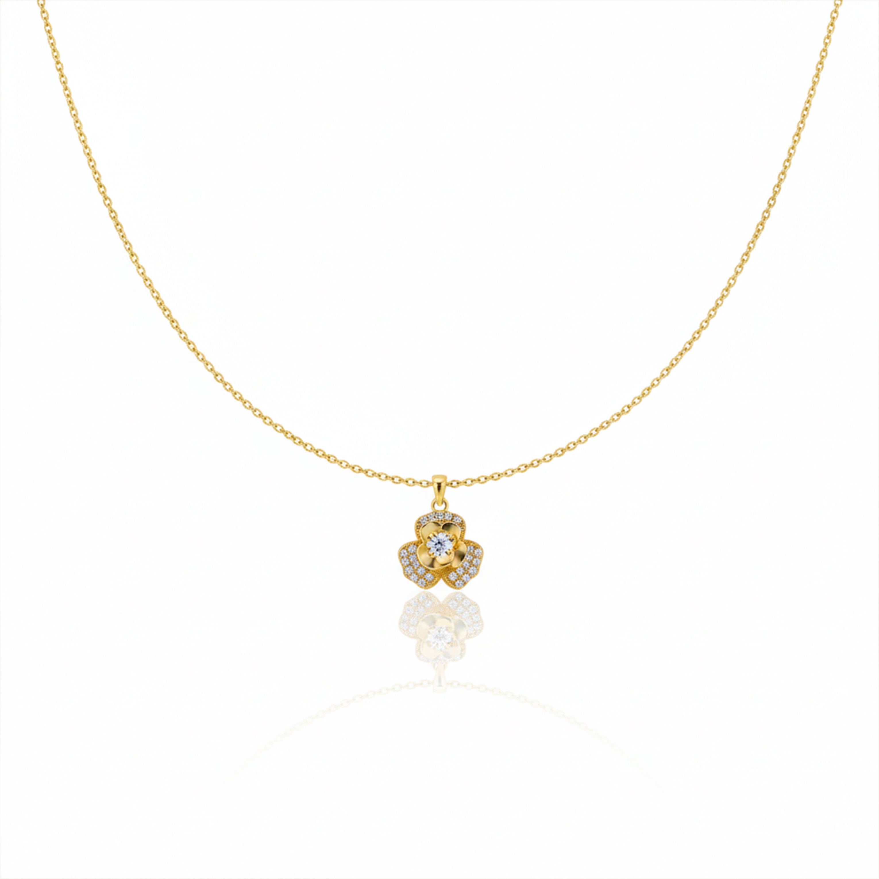 Bloom Zirconia Locket Link Set GWN -108