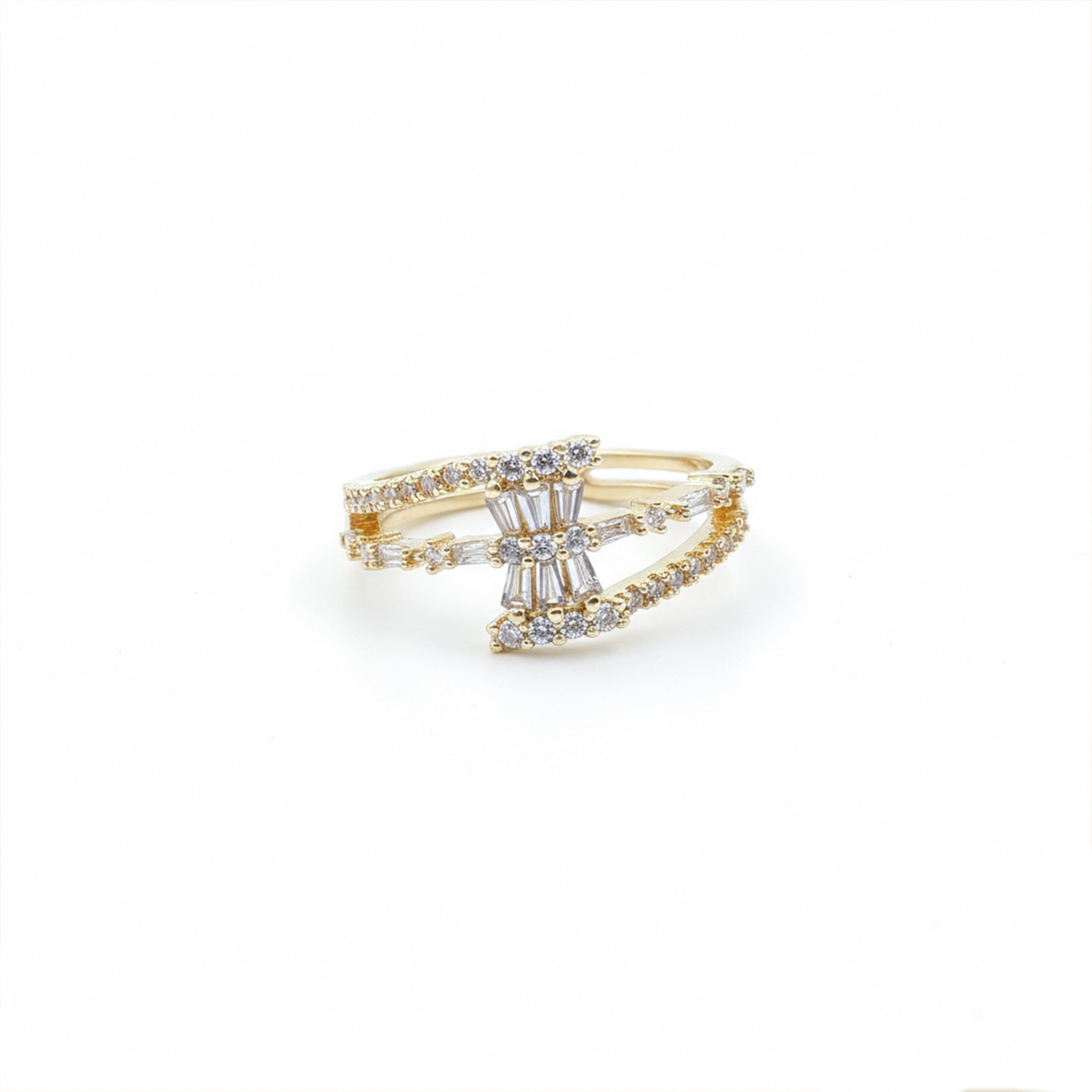 Gold-Toned Starburst Flexible Band GWR -82