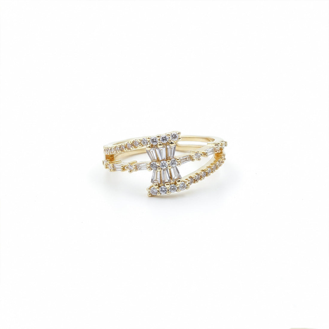Gold-Toned Starburst Flexible Band GWR -82