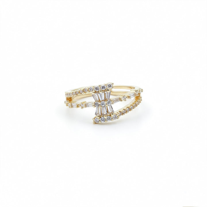 Gold-Toned Starburst Flexible Band GWR -82