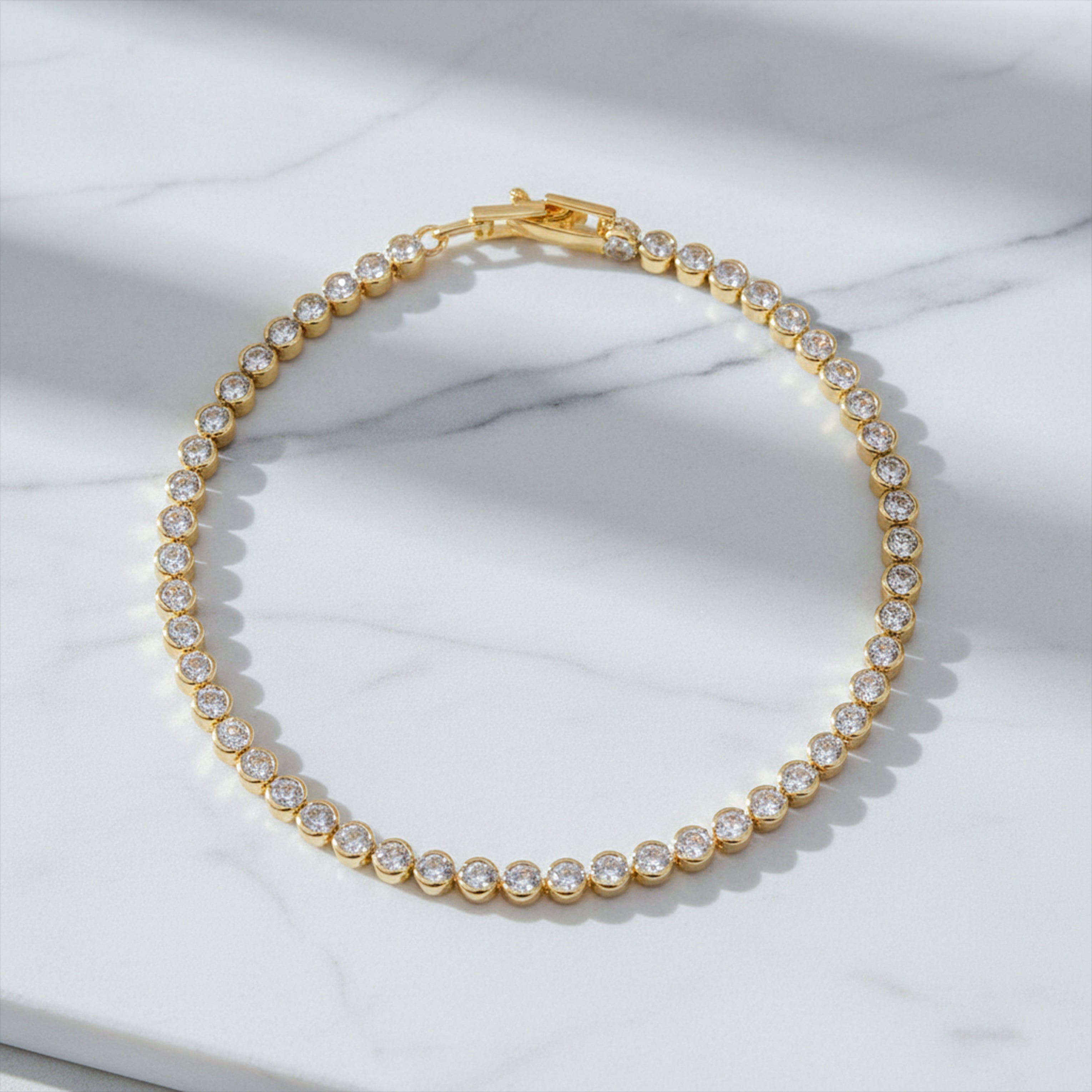 Gold-Toned Sparkle Line Kangan GWB -38