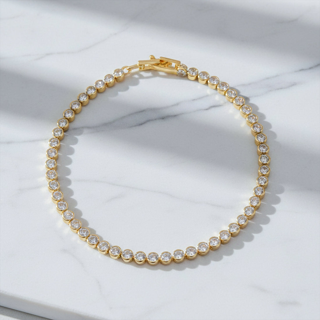 Gold-Toned Sparkle Line Kangan GWB -38