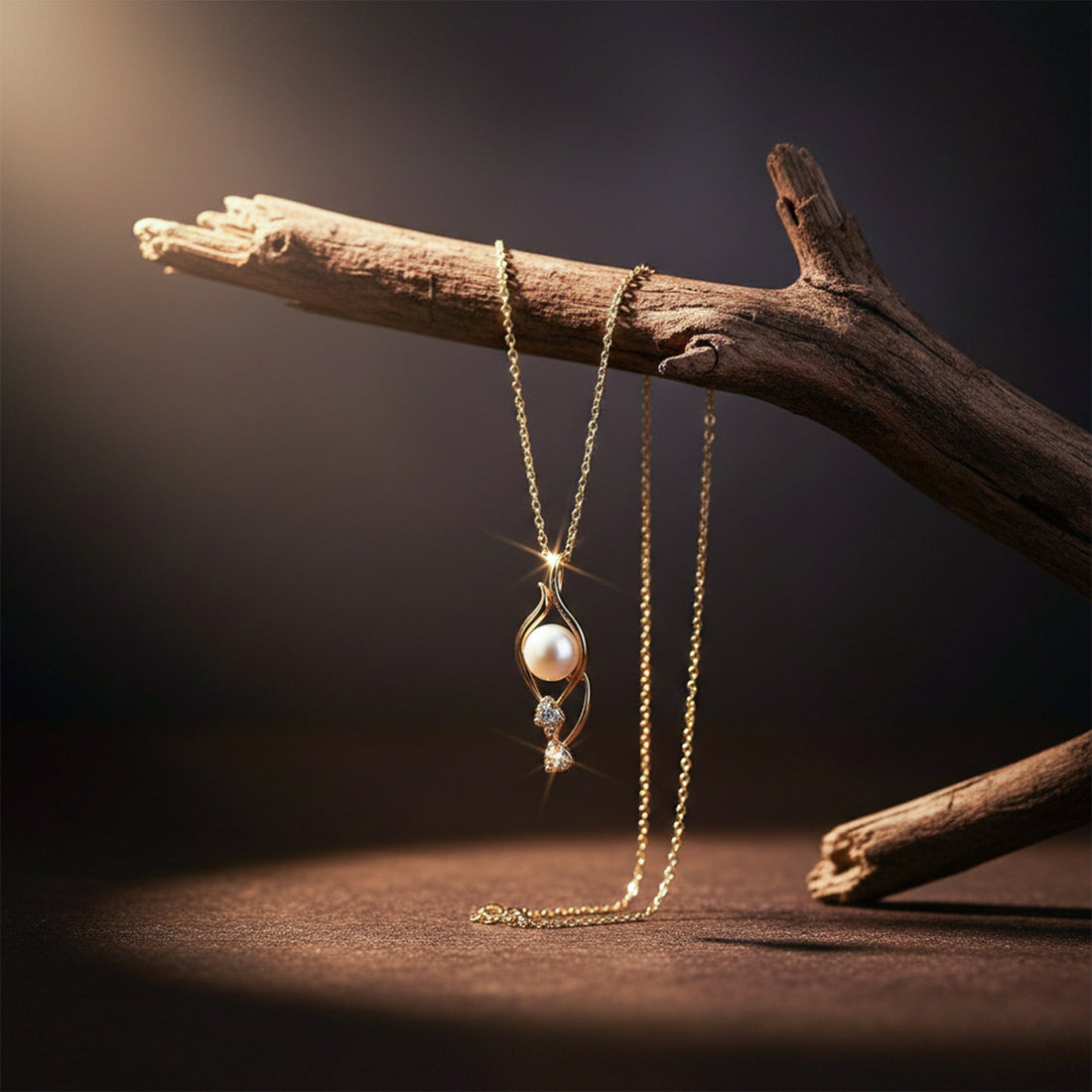 Gold Teardrop Necklace for women - Finora Jewels