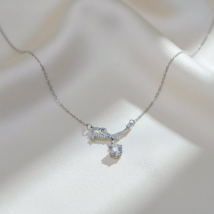Sterling Silver Bow Ribbon Women Link Set GWN -134
