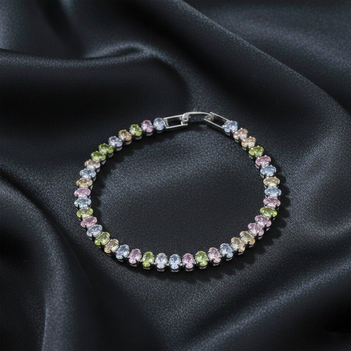 Pastel Multicolor Tennis Bracelet