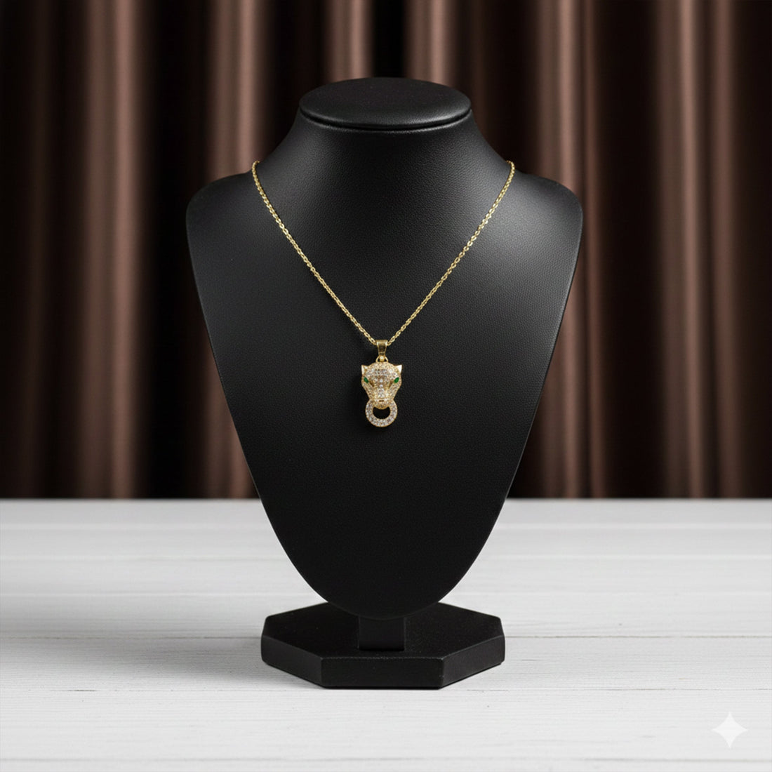 Pavé Cubic Zirconia Panther Women Neckless GWN -77