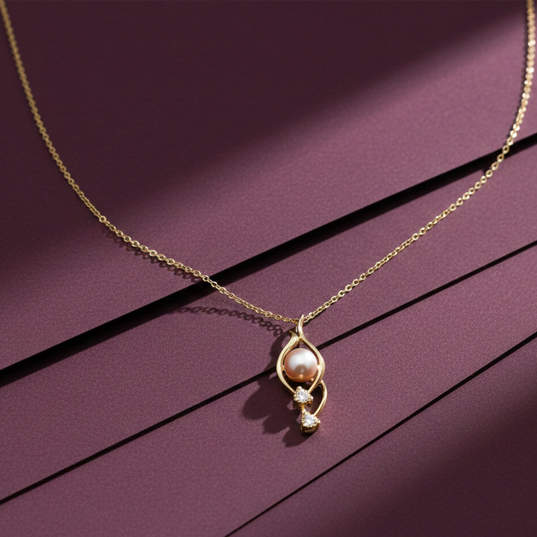 Women Necklace Elegant Teardrop Gold jewellery - Finora Jewels