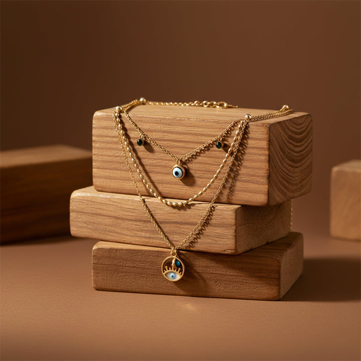 Nazar 3 Layers Link Neckless GWN -21
