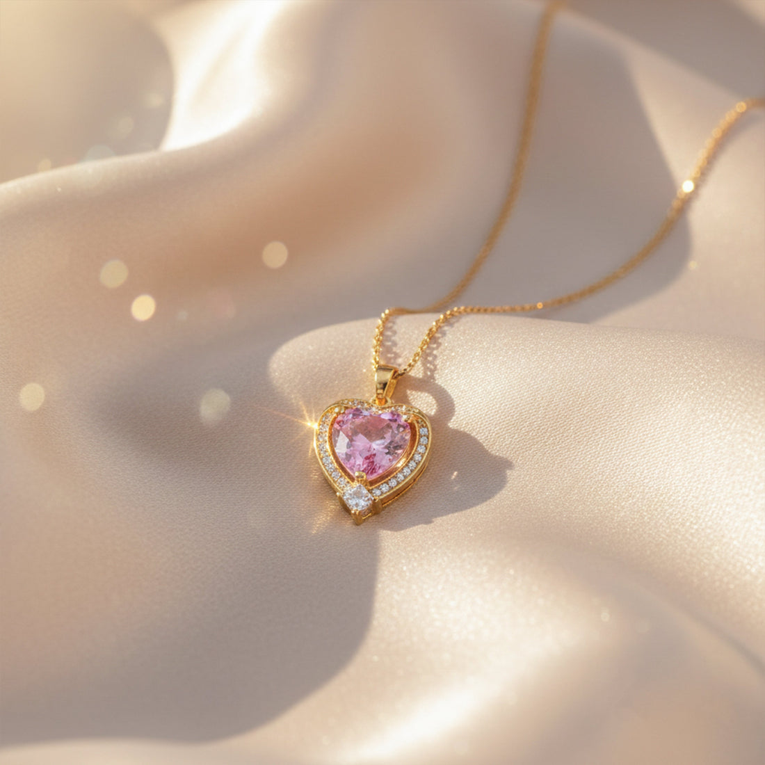Love Cubic Zirconia Locket Link Set GWN -141