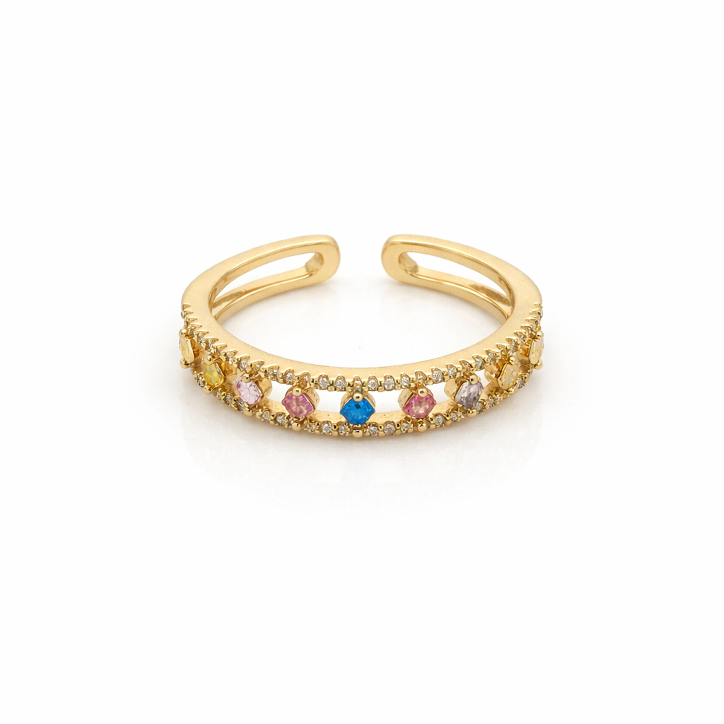 Gold-Toned Rainbow Band GWR -43