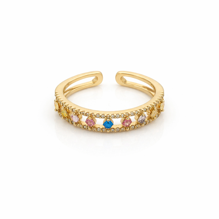 Gold-Toned Rainbow Band GWR -43