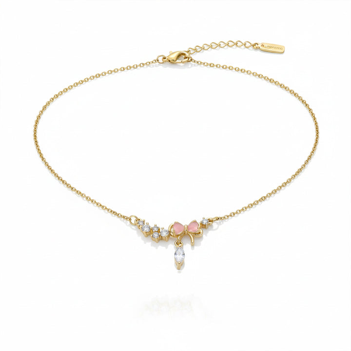 Bow Cubic Zirconia Gold Payal GWN -132