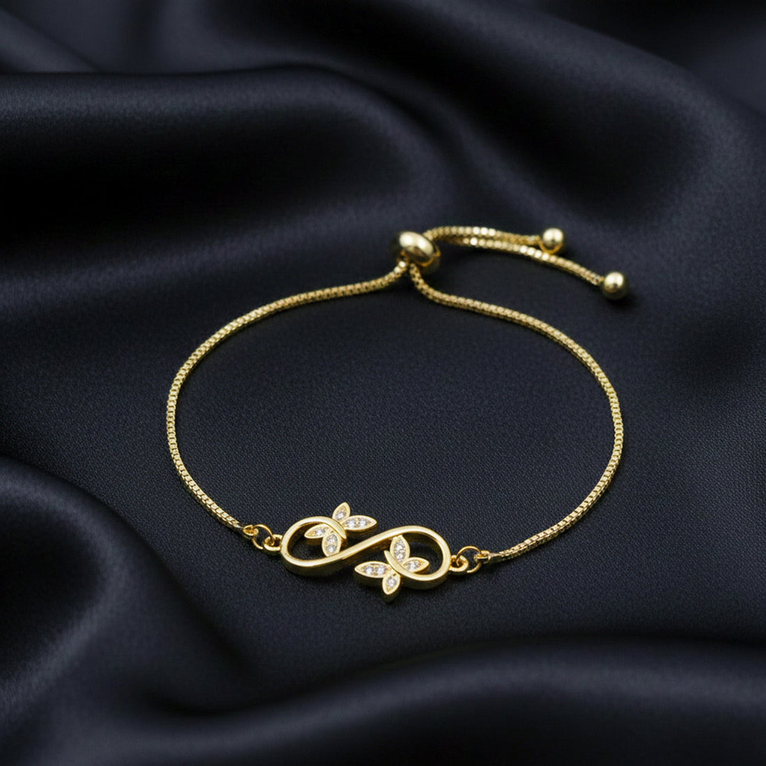 Gold Infinity Floral Earrings for women - Finora Jewels