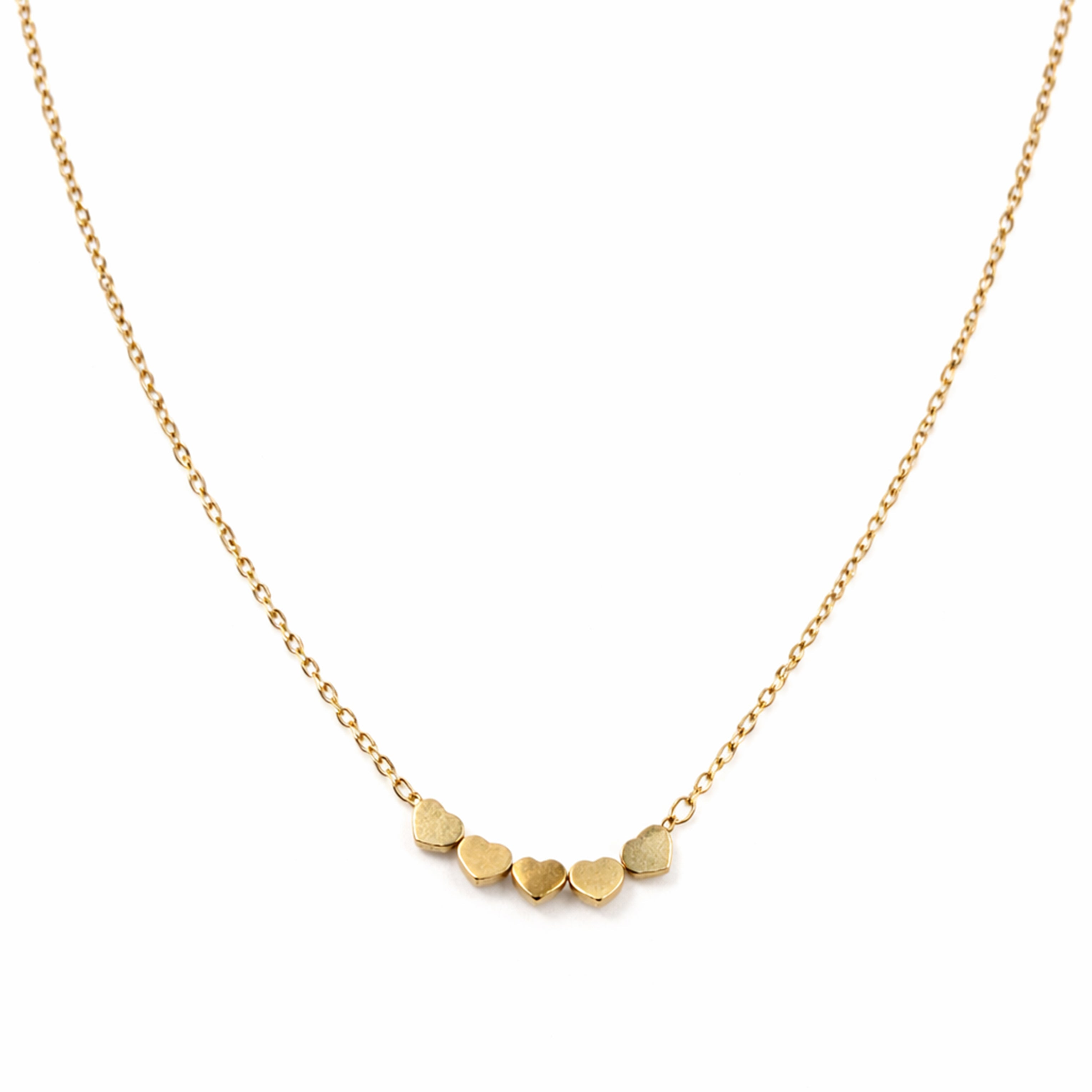 Gold-Toned Hearts Link Set GWN -9